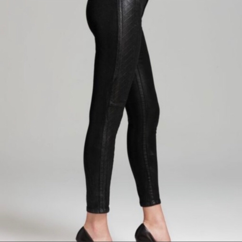 NYDJ Antonia Tuxedo Strips Coated Leggings
